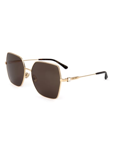 Jimmy Choo Damen-Sonnenbrille in Gold/ Braun