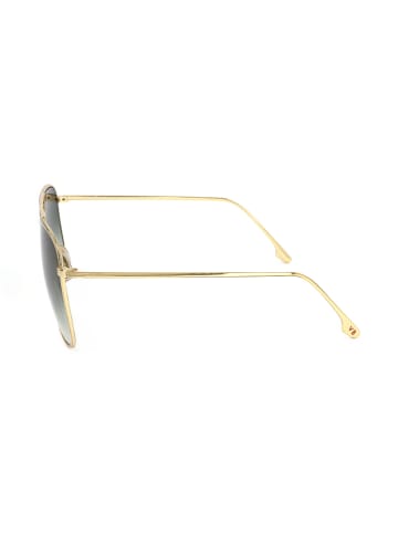 Victoria Beckham Damskie okulary przeciwsłoneczne w kolorze złoto-zielonym