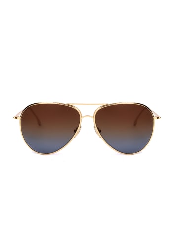 Victoria Beckham Damen-Sonnenbrille in Gold/ Braun