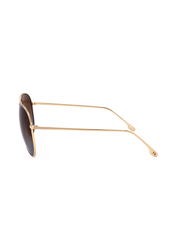 Victoria Beckham Damen-Sonnenbrille in Gold/ Braun