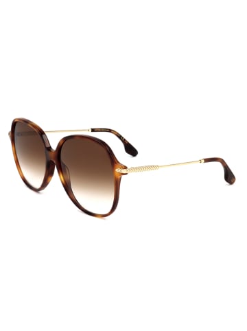Victoria Beckham Damskie okulary przeciwsłoneczne w kolorze brązowym