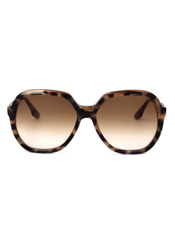Victoria Beckham Damskie okulary przeciwsłoneczne w kolorze brązowo-jasnobrązowym