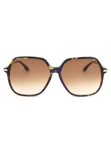 Victoria Beckham Damskie okulary przeciwsłoneczne w kolorze złoto-brązowo-jasnobrązowym
