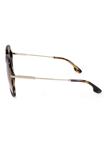 Victoria Beckham Damen-Sonnenbrille in Braun-Gold/ Hellbraun