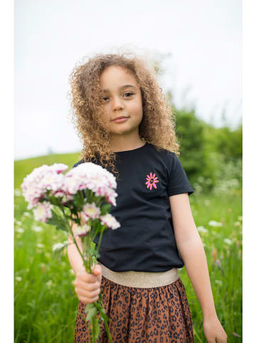 Moodstreet Shirt "Flower Embroidery" zwart