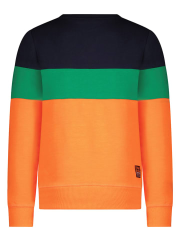 Tygo & Vito Sweatshirt in Grün/ Orange/ Dunkelblau