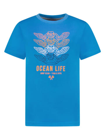 Tygo & Vito Koszulka "Ocean life" w kolorze niebieskim