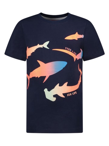Tygo & Vito Shirt "Sea life" donkerblauw/ meerkleurig