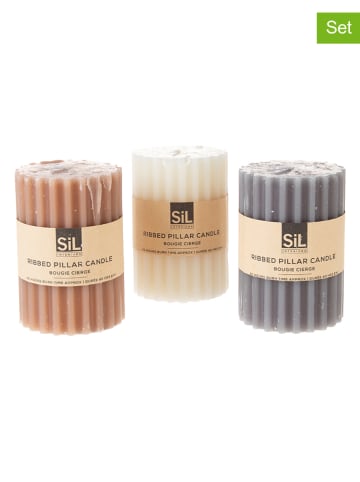SiL Interiors Kerzen-Set in Bunt - (H)10 cm