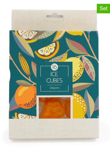 SiL Interiors 2er-Set: Eiswürfel in Orange/ Gelb - 2x 16 Stück