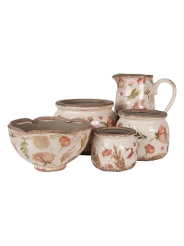 Clayre & Eef Blumentopf in Beige - (H)13 x Ø 16 cm