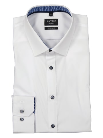 OLYMP Koszula "No 6 six" - Super Slim fit - w kolorze białym