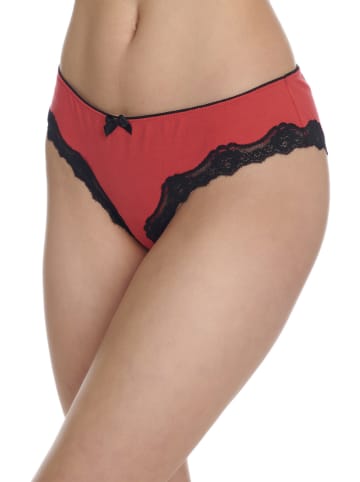 Pussy Deluxe 3er-Set: Slips "Aloha" in Schwarz/ Rot