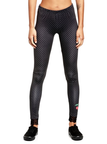 Pussy Deluxe Leggings "Dotties" in Schwarz