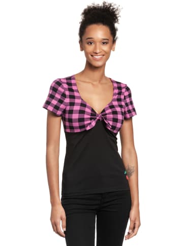 Pussy Deluxe Koszulka w kolorze czarno-różowym