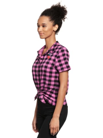 Pussy Deluxe Bluzka w kolorze różowo-czarnym