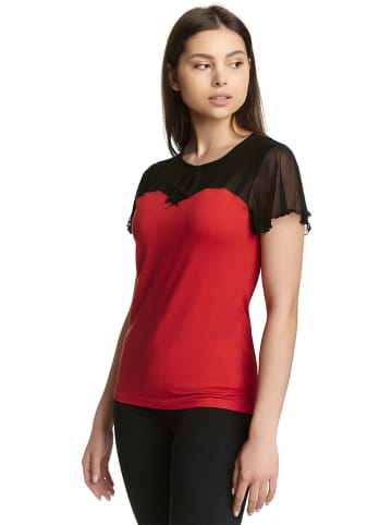 Pussy Deluxe Shirt "Lovely Chic" rood/zwart
