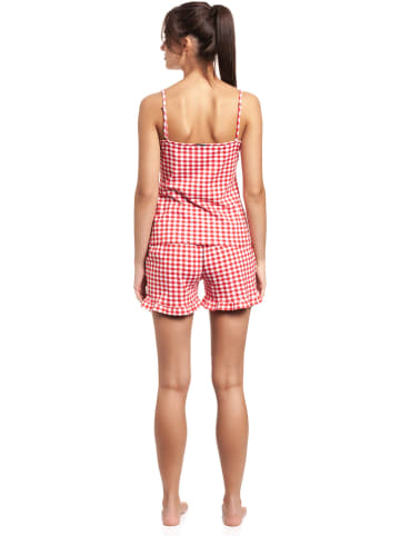 Pussy Deluxe Pyjama "Plaid" in Rot/ Weiß