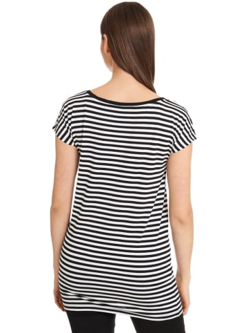 Pussy Deluxe Koszulka "Stripes" w kolorze czarno-białym