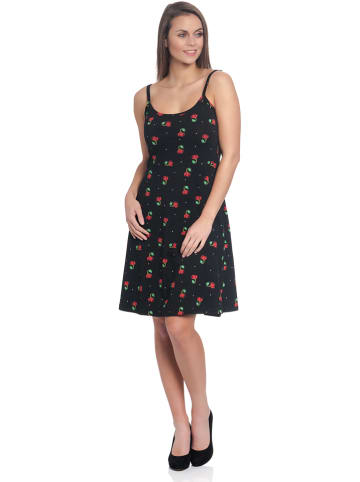Pussy Deluxe Jurk "Sweet Cherry" zwart