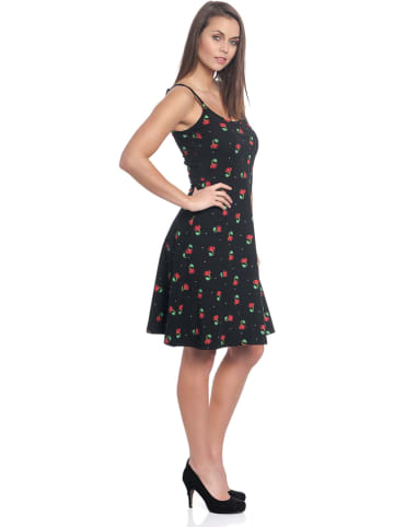 Pussy Deluxe Jurk "Sweet Cherry" zwart