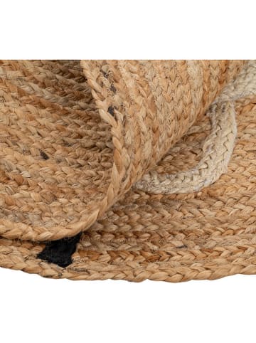 Folkifreckles Jute-Teppich in Hellbraun/ Beige - Ø 100 cm