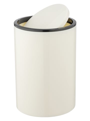 Wenko Schwingdeckeleimer "Inca" in Creme/ Schwarz - 5 l