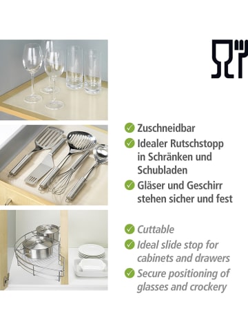 Wenko 2er-Set: Anti-Rutsch-Matten "Noppen" in Transparent - (L)150 x (B)50 cm