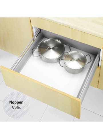 Wenko 2-delige set: antislipmatten "Noppen" wit - (L)150 x (B)50 cm