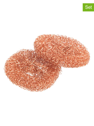 Wenko 2er-Set: Kupferschwämme in Orange - Ø 9 cm