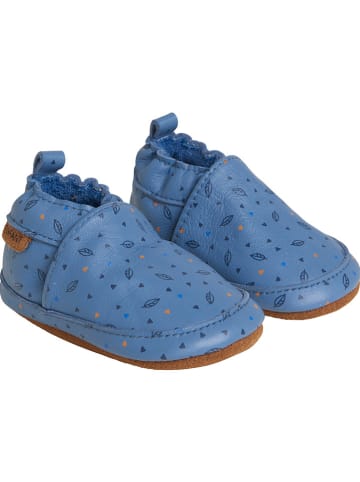 enfant Skórzane slippersy w kolorze niebieskim