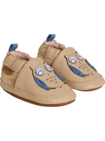 enfant Leder-Slipper in Beige