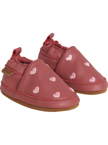 enfant Skórzane slippersy w kolorze różowym