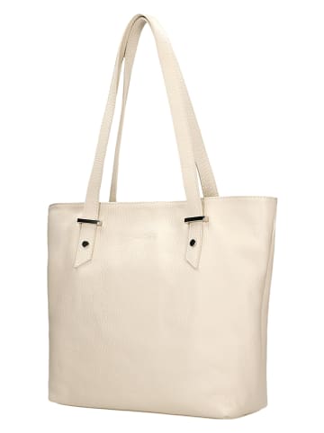 Wojas Leder-Schultertasche in Beige - (B)40 x (H)31 x (T)11 cm