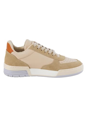 Heine Leren sneakers beige/lichtbruin