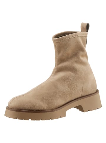 Heine Leder-Boots in Beige