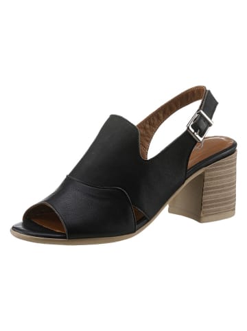 Andrea Conti Skórzane sandały w kolorze czarnym