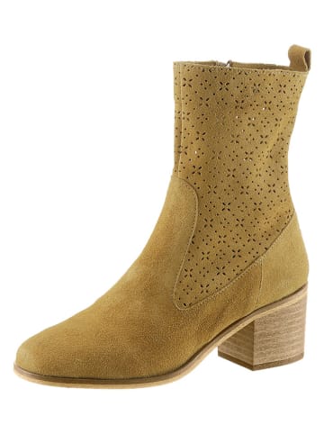Heine Leder-Stiefeletten in Hellbraun