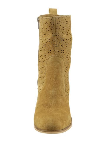 Heine Leder-Stiefeletten in Hellbraun
