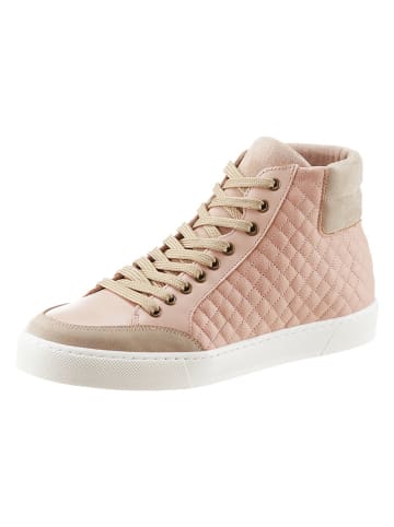 Heine Leder-Sneakers in Rosa/ Beige