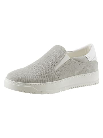 Heine Leder-Slipper in Grau