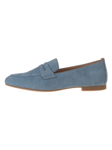 Gabor Leren mocassins blauw