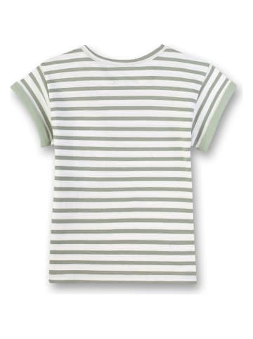 Sanetta Kidswear Shirt in Hellgrün/ Creme