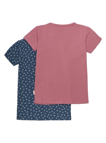 Minymo Koszulki (2 szt.) w kolorze różowo-granatowym
