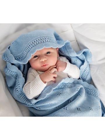 Lullalove Decke "Daisy" in Blau