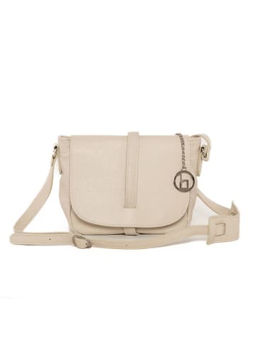 Lia Biassoni Leren schoudertas "Mella" crème - (B)24 x (H)20 x (D)9 cm