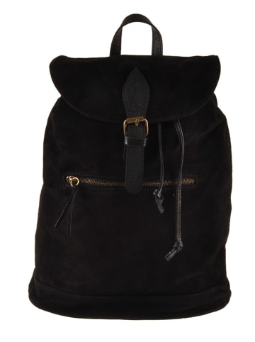 Lia Biassoni Leder-Rucksack in Schwarz - (B)35 x (H)38 x (T)18 cm