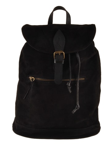 Lia Biassoni Skórzany plecak w kolorze czarnym - 35 x 38 x 18 cm