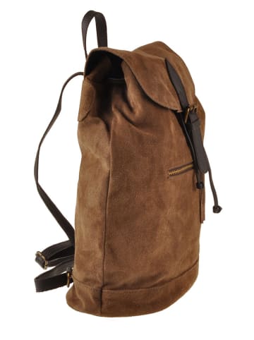 Lia Biassoni Skórzany plecak w kolorze brązowym - 35 x 38 x 18 cm