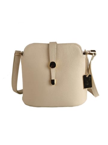 Lia Biassoni Leder-Umhängetasche in Sand - (B)29 x (H)26 x (T)12 cm